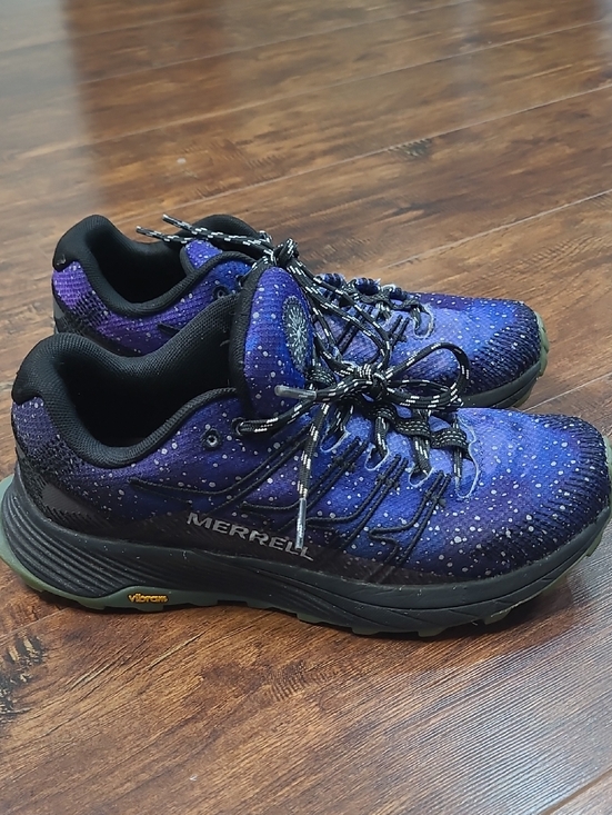 Merrell Shoes - Merrell Moab Flight Women's 7.5  Trail Running Shoes Midnight Galaxy Vibram